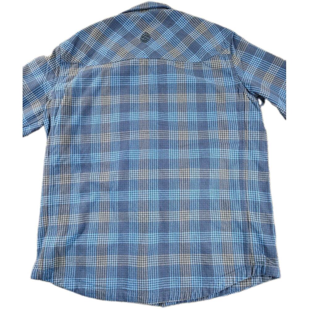 Stio Flannel Jacket Men's L Blue Plaid Heavyweight Outdoor Work Wear Shacket NWT - Picture 4 of 11